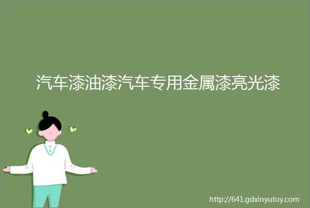 汽车漆油漆汽车专用金属漆亮光漆